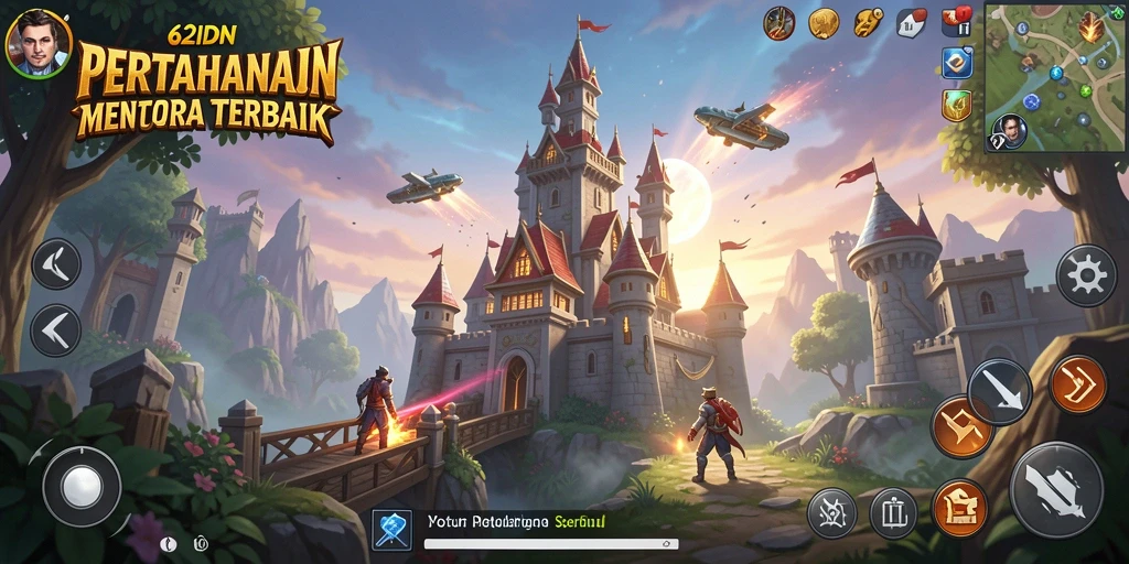 Tampilan gameplay menarik dari Tower Defense 62IDN.