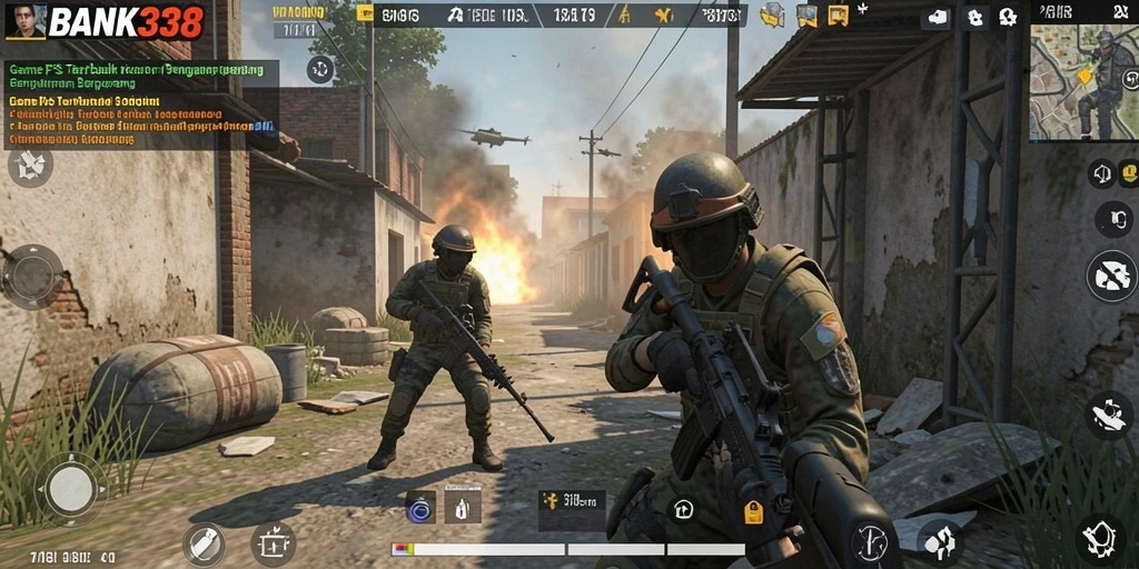 Tangkapan layar BANK338 dengan aksi seru dalam gameplay FPS.