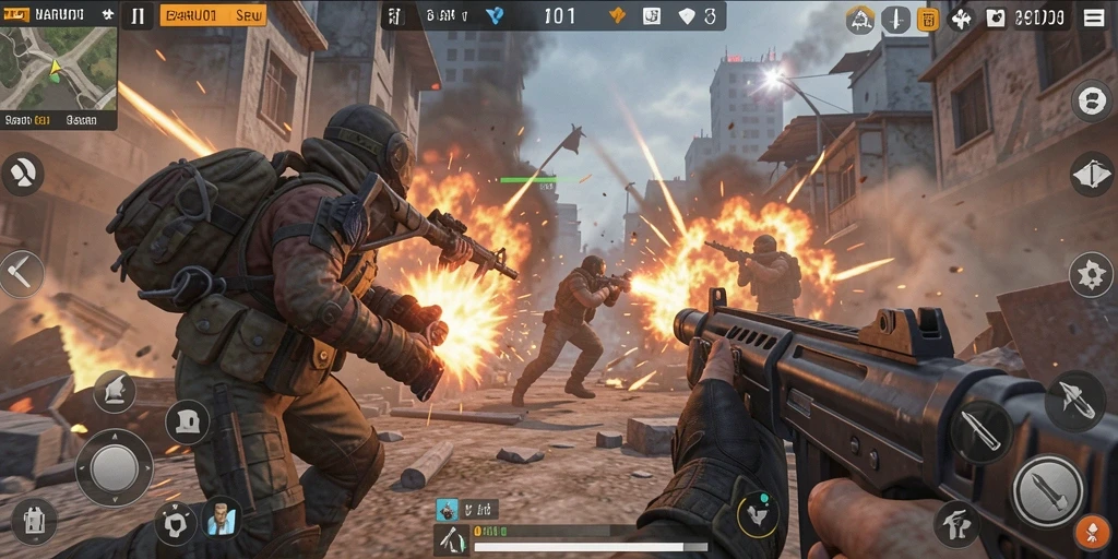 Gameplay intens dengan aksi seru di BARU01.