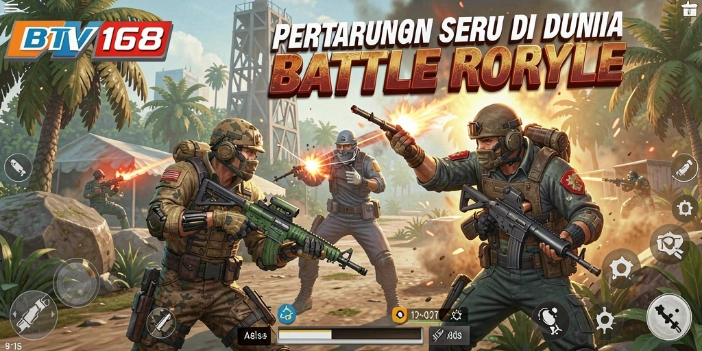 Screenshot dari aksi seru dalam permainan Battle Royale BTV168.