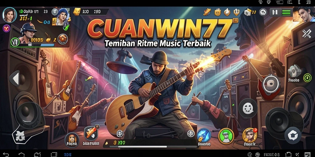 Tampilan gameplay CUANWIN77 yang seru dengan berbagai lagu.