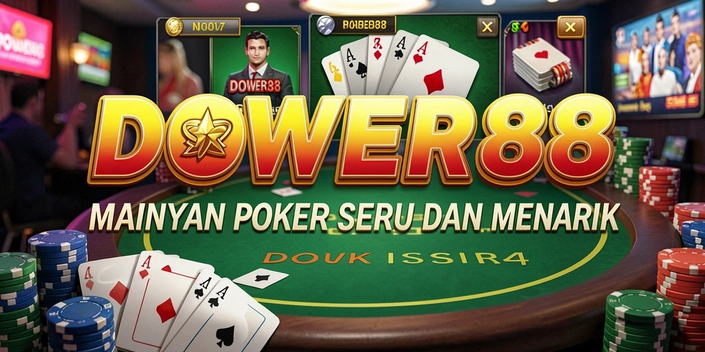 Tampilan permainan Poker seru di DOWER88 dengan grafis yang memukau.