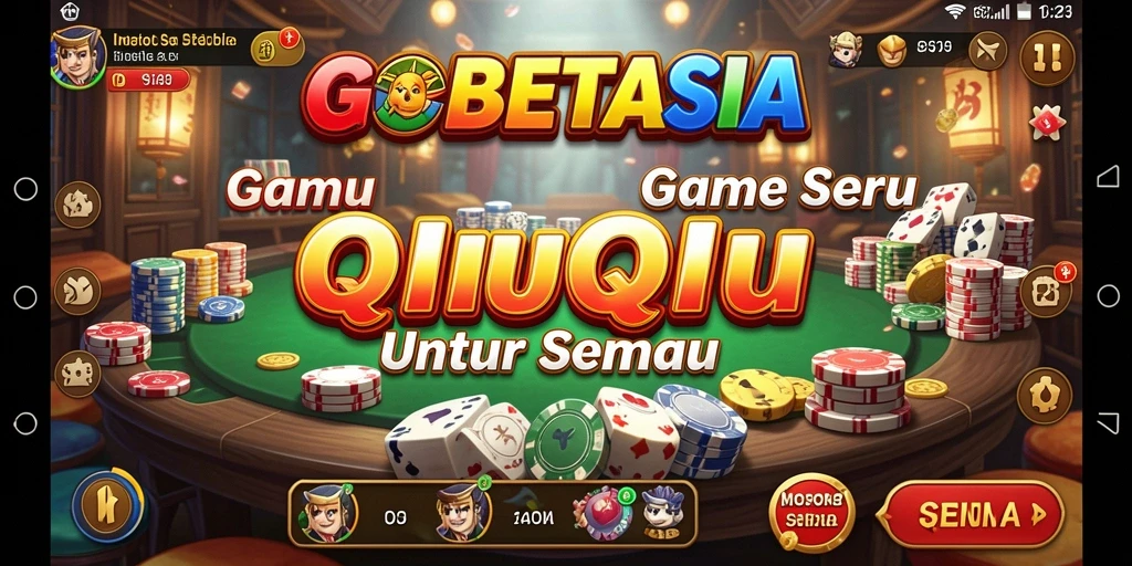 Gameplay seru GOBETASIA dengan kartu QiuQiu.