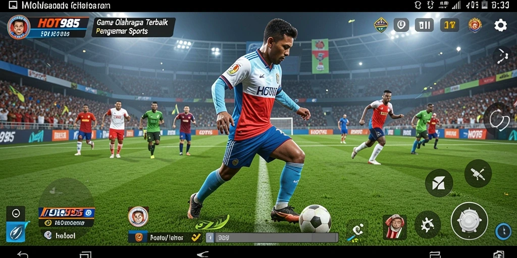 Tampilan menawan dari gameplay olahraga yang seru.