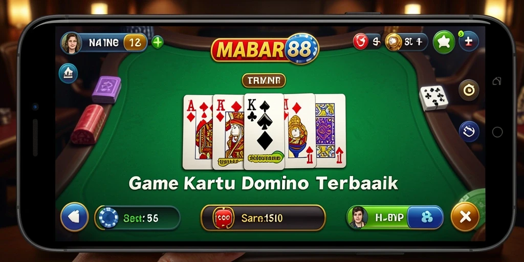 Tampilan seru gameplay domino di MABAR88 yang memukau.