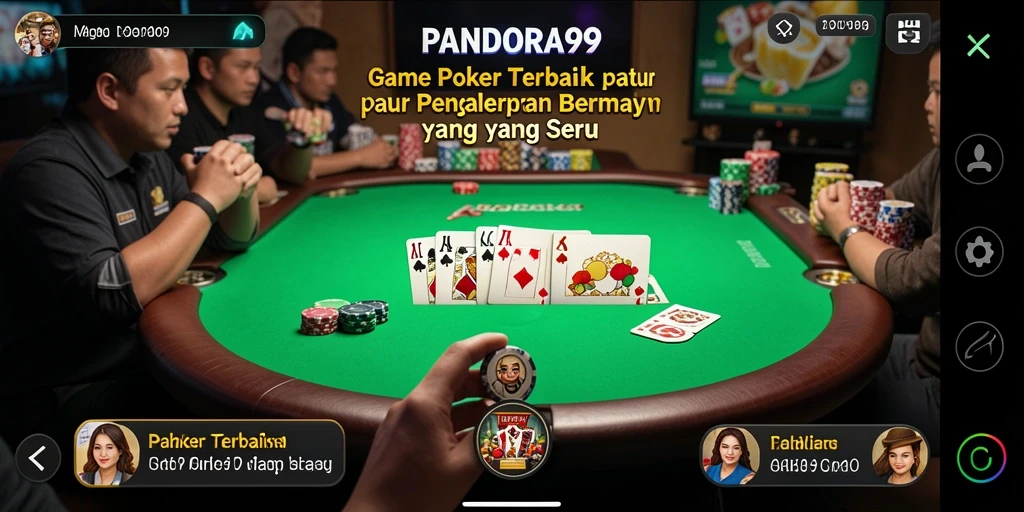 Tampilan gameplay PANDORA99 yang seru dan menantang dalam permainan Poker.