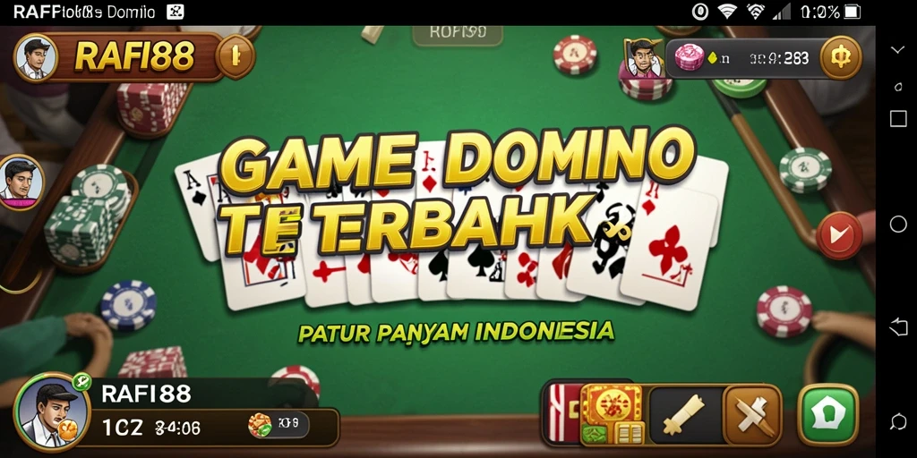 Tampilan gameplay seru dalam permainan Domino RAFI88.