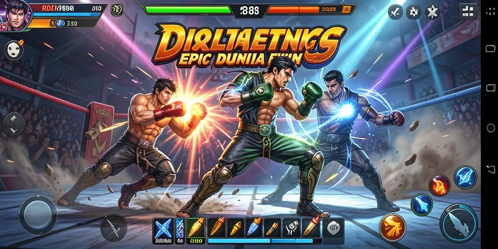 Tampilan screenshot yang menampilkan pertarungan seru di RDI88.
