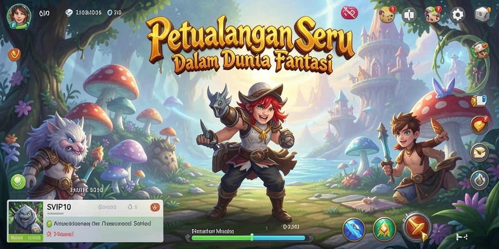 Tangkapan layar utama gameplay SVIP10 menampilkan momen seru dalam petualangan.